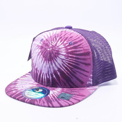 Pit Bull Tie Dye Trucker Hats Wholesale [Purple]