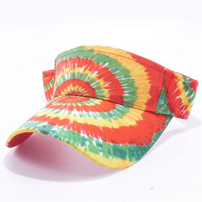 Pit Bull Tie Dye Visor Hats Wholesale [Rasta]