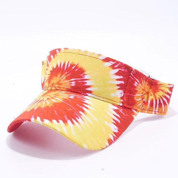 Pit Bull Tie Dye Visor Hats Wholesale [Red]