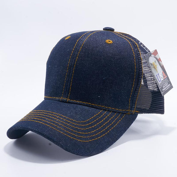 Pit Bull Denim Trucker Hats Wholesale [Blue]