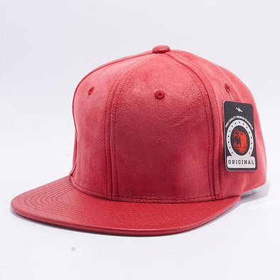 Pit Bull Suede Perforated Leather Snapback Hats Wholesale [Red]