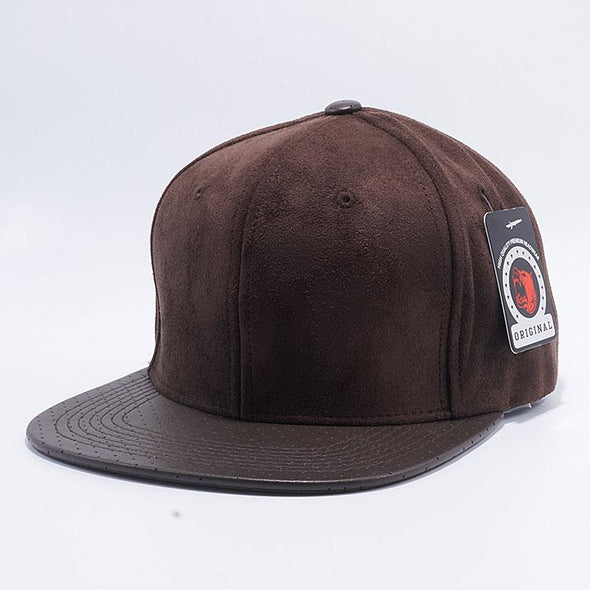Pit Bull Suede Perforated Leather Snapback Hats Wholesale [D.brown]