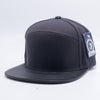 Pit Bull Wool Blend Leather Snapback Hats Wholesale [Charcoal/black]