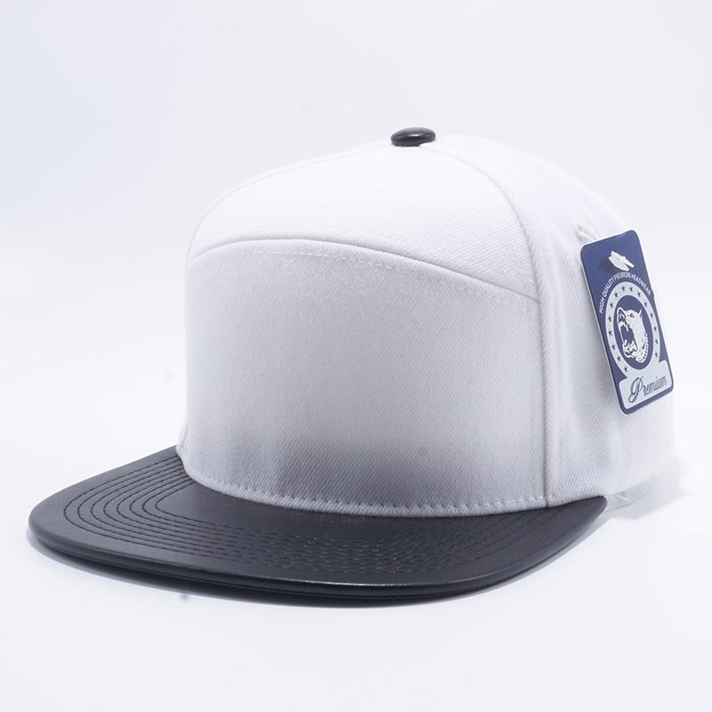 Pit Bull Wool Blend Leather Snapback Hats Wholesale [White/Black
