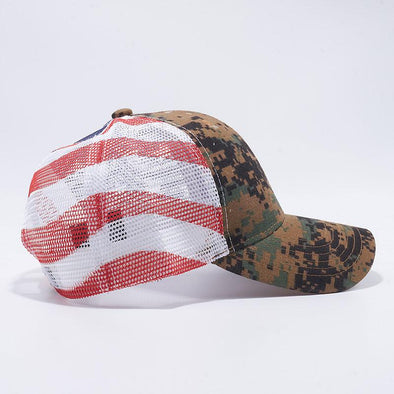 Pb208 Blank Tactical Operator Trucker Hats Wholesale [Marine D.camo]