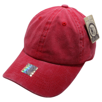 PB188 Pit Bull Pigment Dyed Dad Hat  [Red]