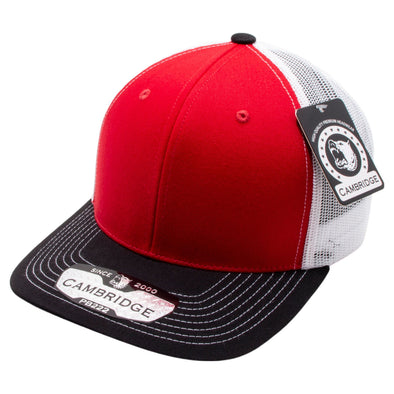 Red/White/Black Pitbull Cambridge Tri-Color Trucker Hat