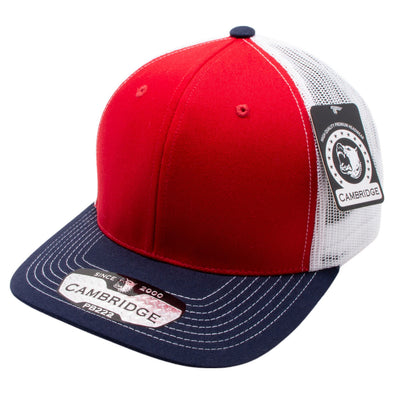 Red/White/Navy Pitbull Cambridge Tri-Color Trucker Hat