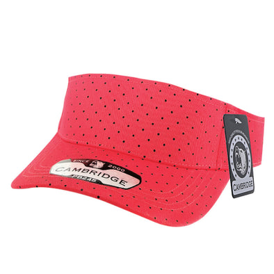 PB245 Pit Bull Polka Dot Sun Visor Hats  [Red/Black]