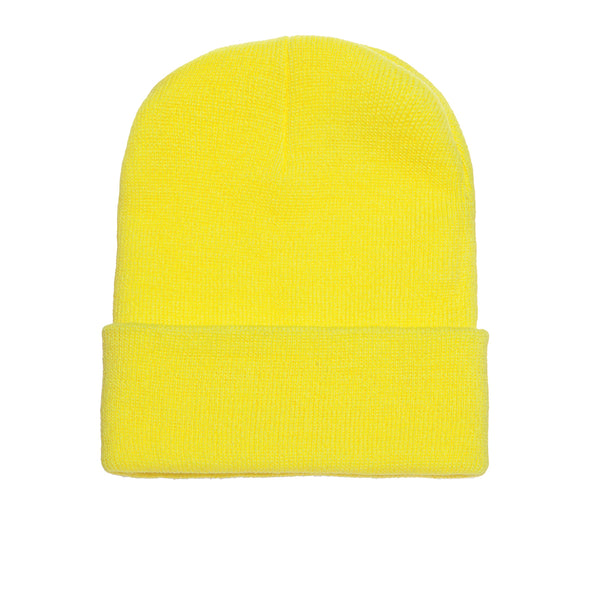 PB179 Pitbull Cambridge Cuffed Knit Beanie Hats [Yellow]