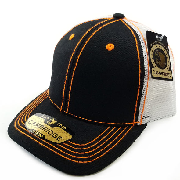 PB230 Pit Bull Cambridge Structured Trucker Hat [Black/N.Orange]