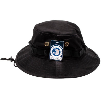 PB169 Pit Bull Plain Washed Boonies  With Strapped Bucket Hats [Black]