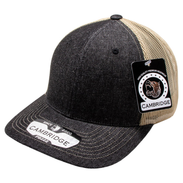 Black Denim/Khaki Pitbull Cambridge Denim Trucker Hat