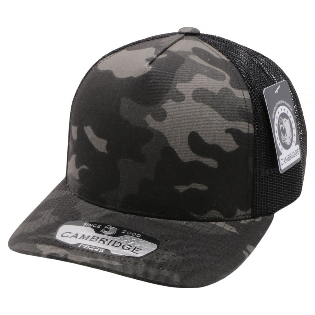 PB225 Pit Bull 5 Panel Cambridge Trucker Hat [Black Camo] – CHOICE CAP ...