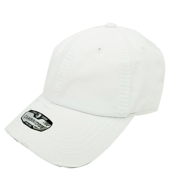 PB136V Pit Bull Distressed Vintage Cotton Twill Dad Hat [White]